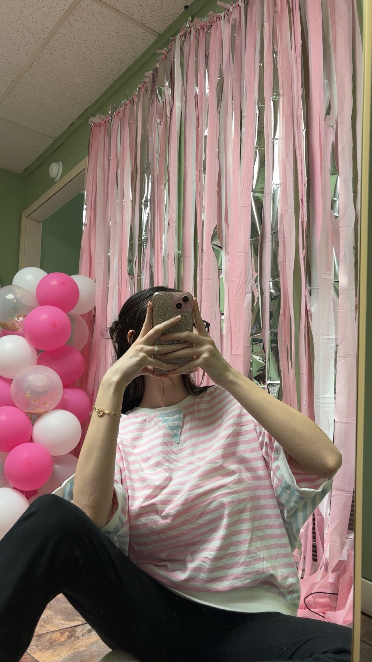 Pastel Stripe Oversized Tee
