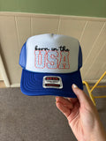 born in the USA trucker hat