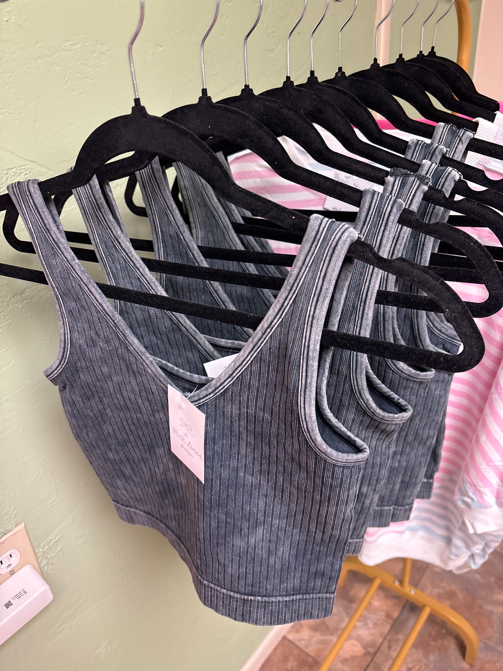 Black Washed 2-away Tank