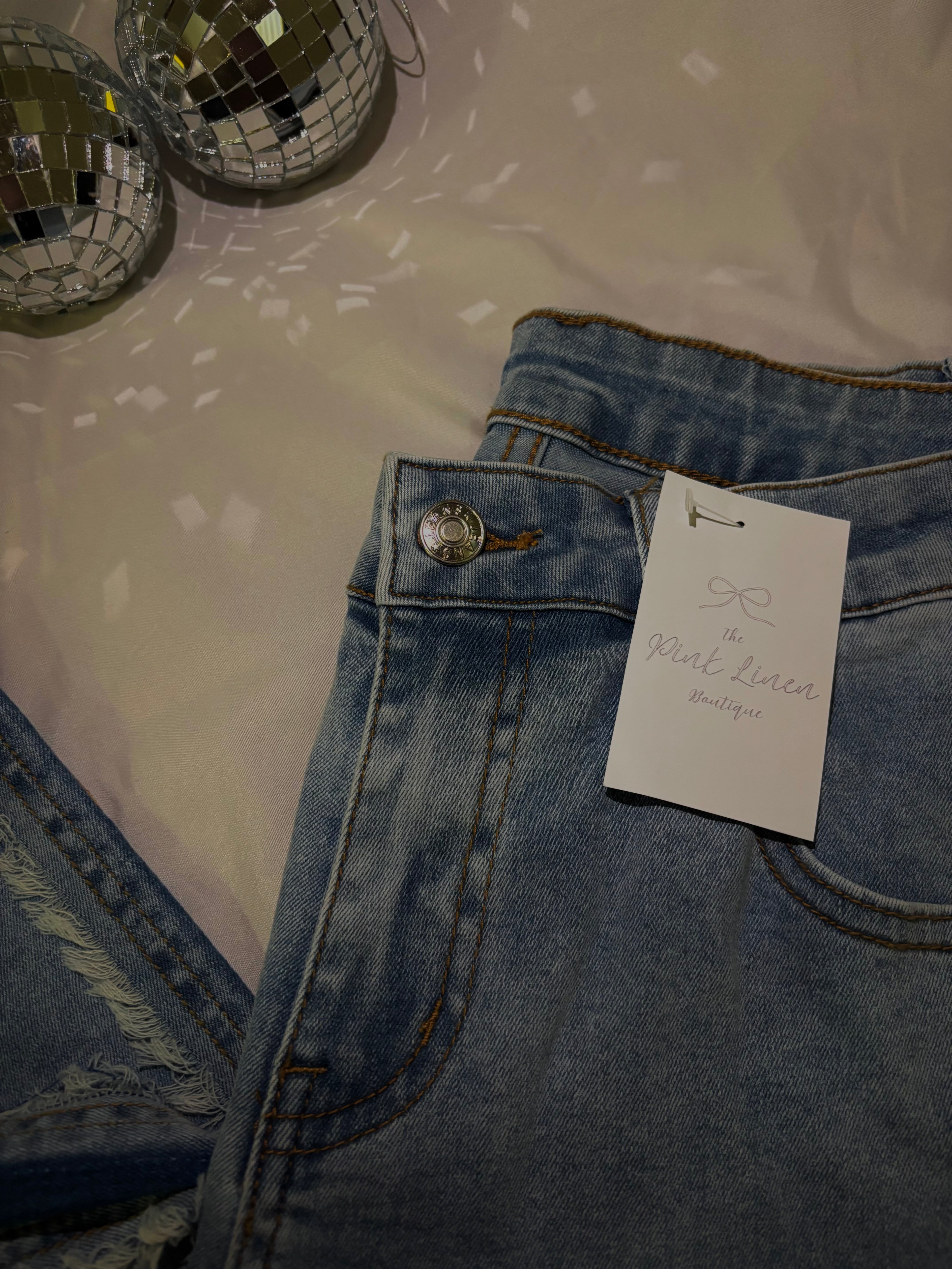 Blue Belle Patchwork Stripe Jeans