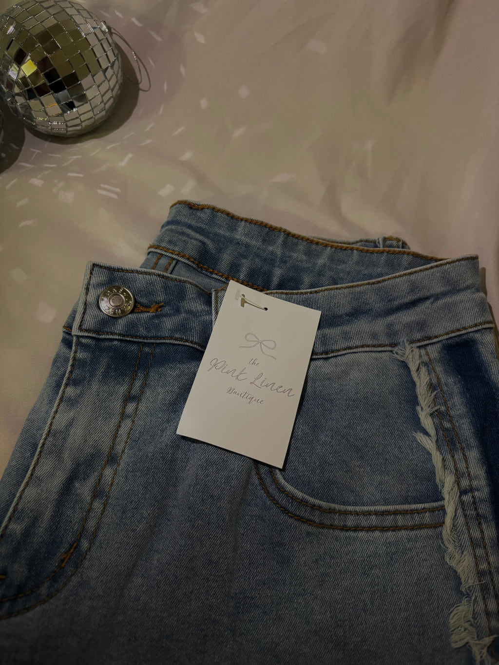 Blue Belle Patchwork Stripe Jeans