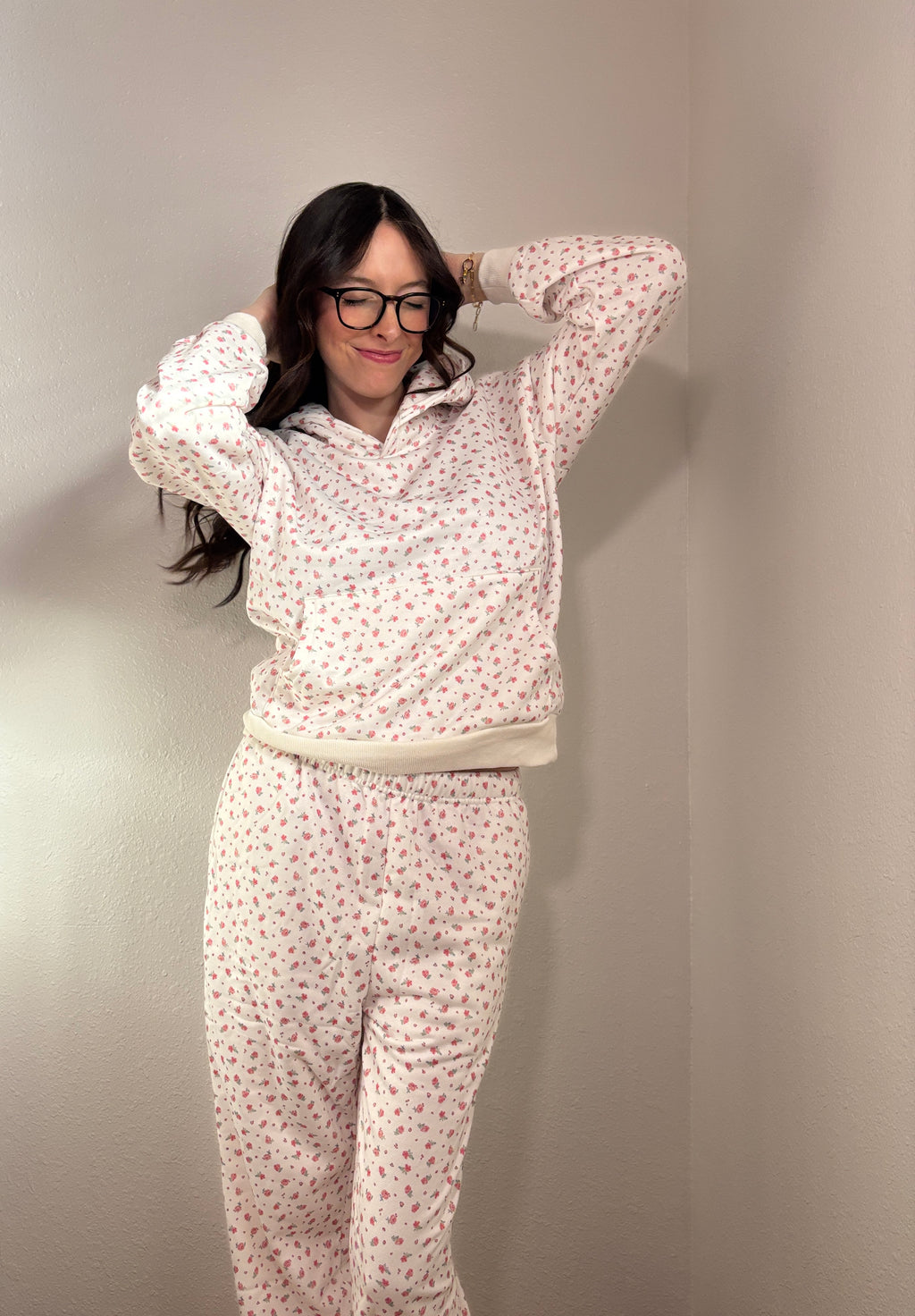 Blush Bloom Hoodie Lounge Set