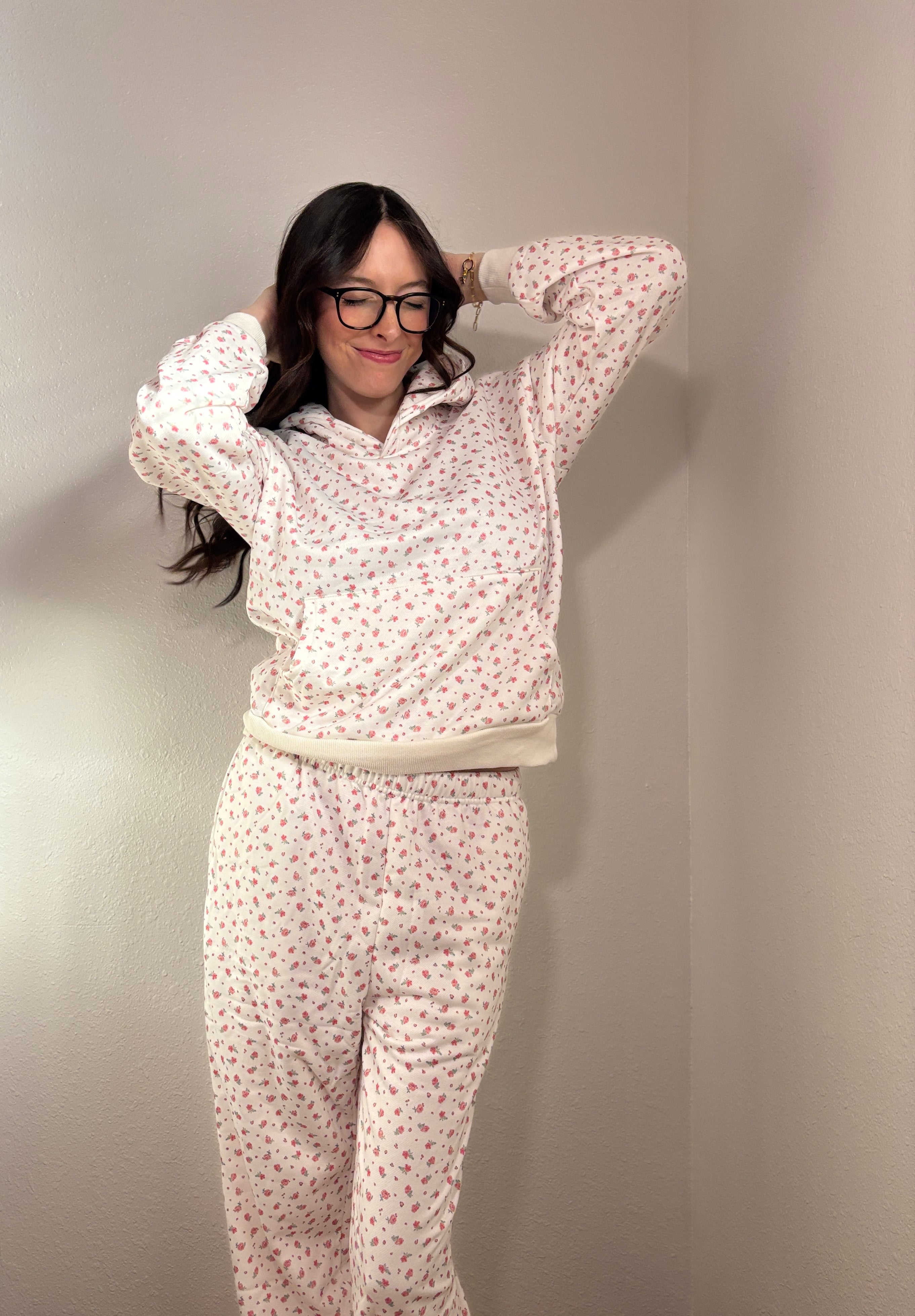 Blush Bloom Hoodie Lounge Set