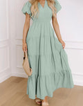 PREORDER- maxi puff sleeve dress