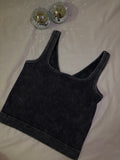 Black Washed 2-away Tank