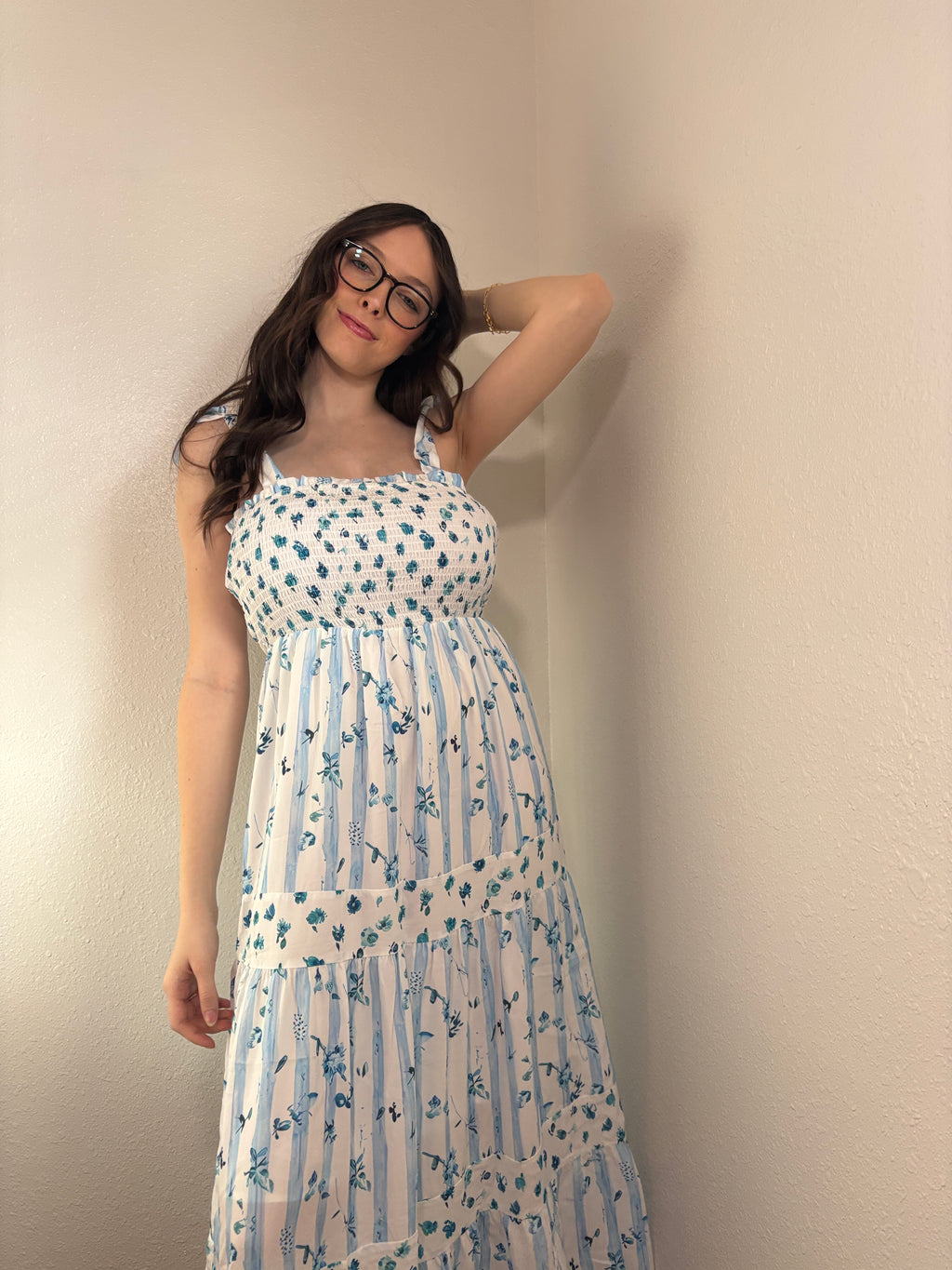 Something Blue Floral Maxi Dress