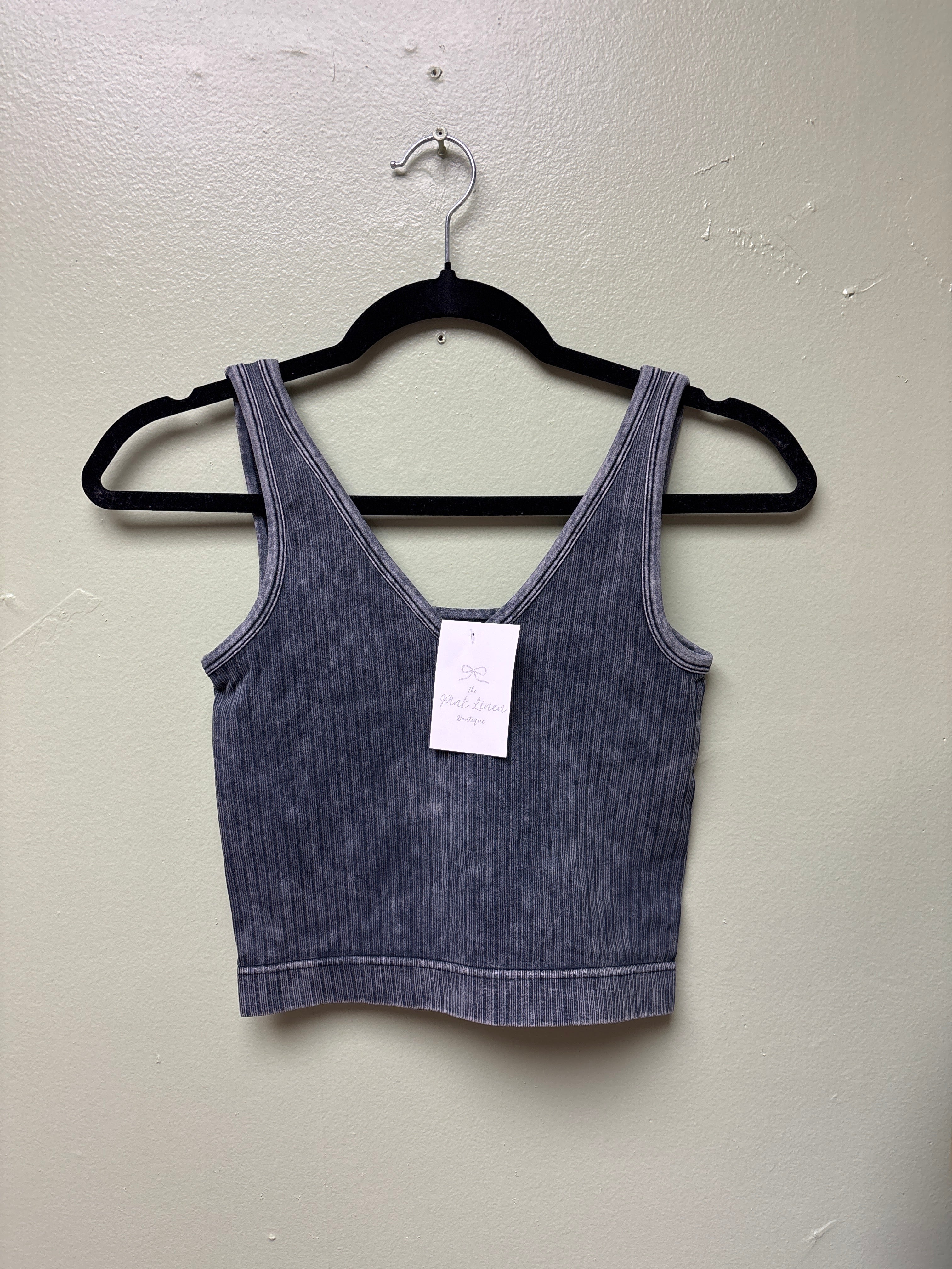 Black Washed 2-away Tank