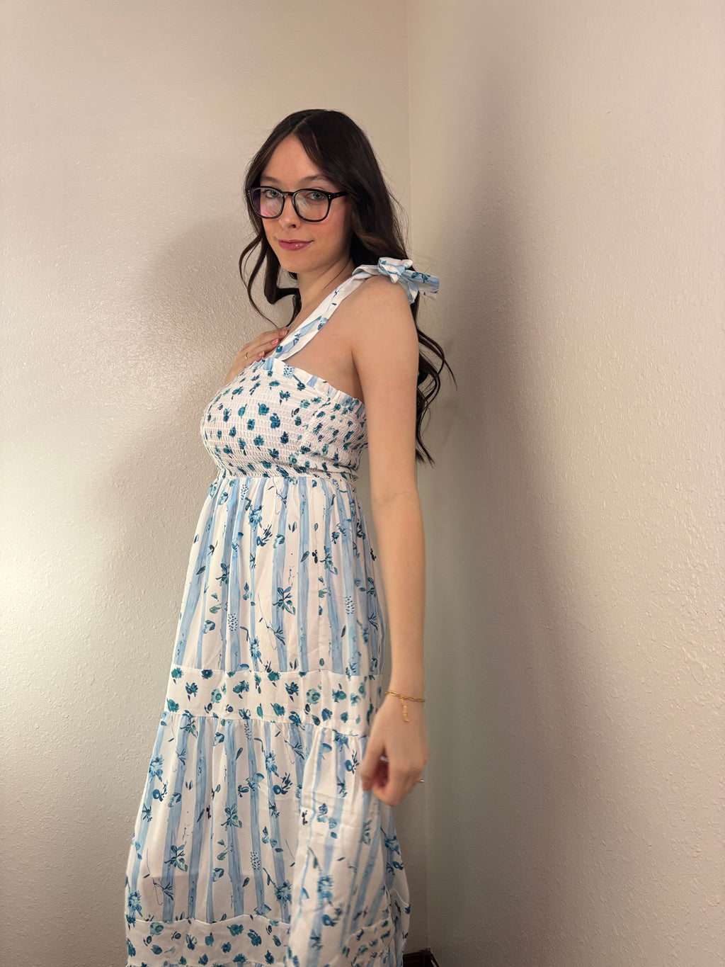 Something Blue Floral Maxi Dress